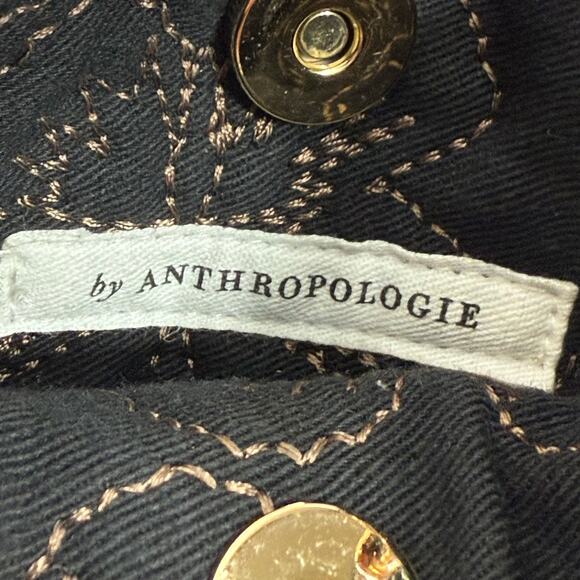 Anthropologie Black Mini Crossbody Purse with Gold Beads Perfect for Going Out - Picture 3 of 6